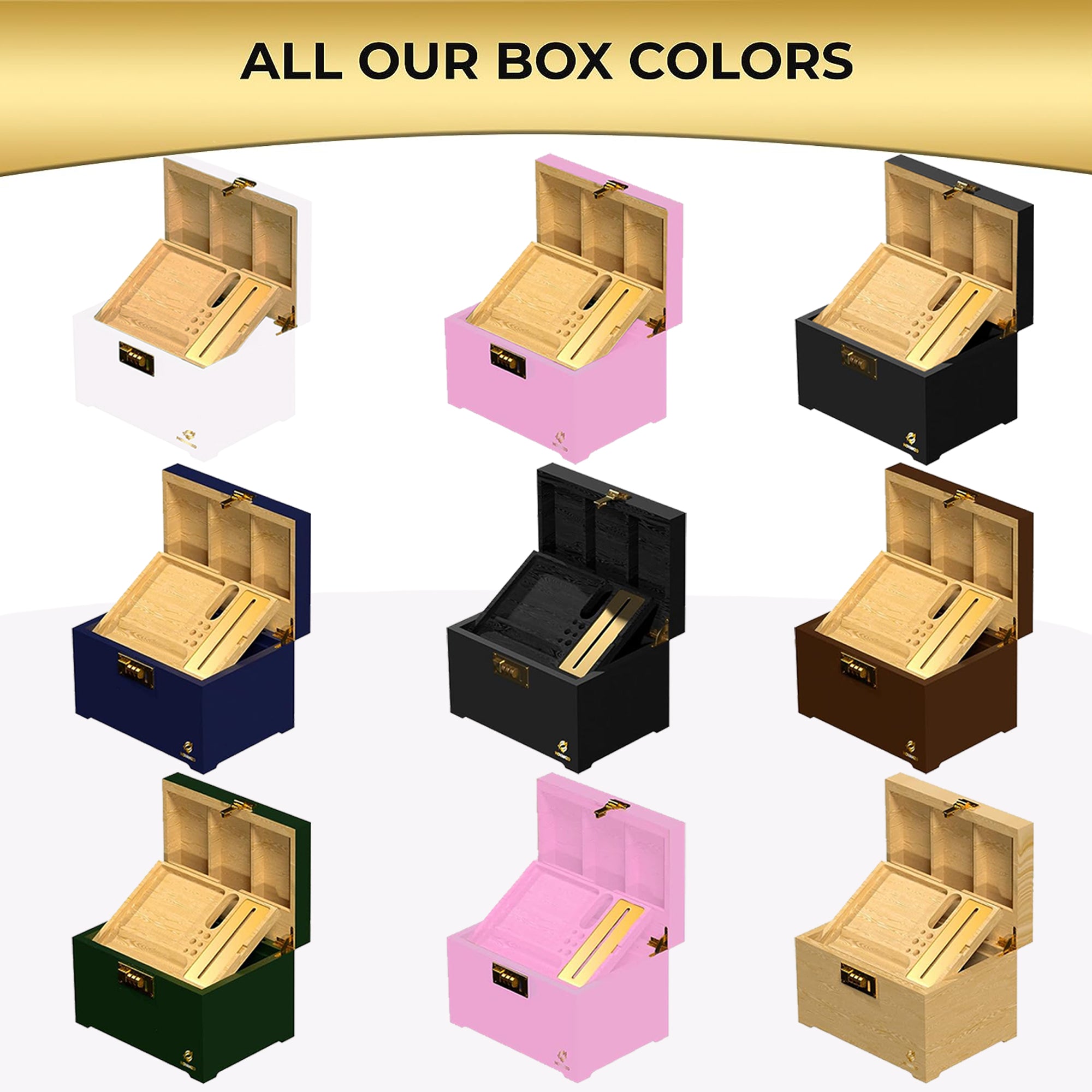 HOVANZO Premium Large Bamboo Box - Storage Box Wooden Locking Storage